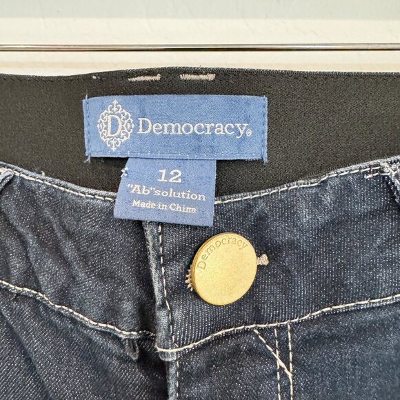 Democracy Absolution Ankle Skimmer Dark Wash Blue Skinny Jeans Casual Denim 12 - Picture 6 of 12